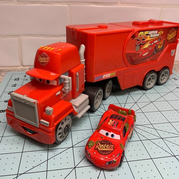 Disney Cars Toys Lightning Mcqueen And Mack Truck Hauler Poshmark